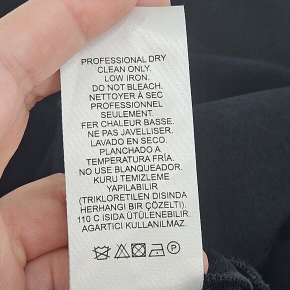 Tibi Hampden Asymmetrical Blouse Top Black Women’s Size 10 NEW Party Evening - Picture 9 of 11